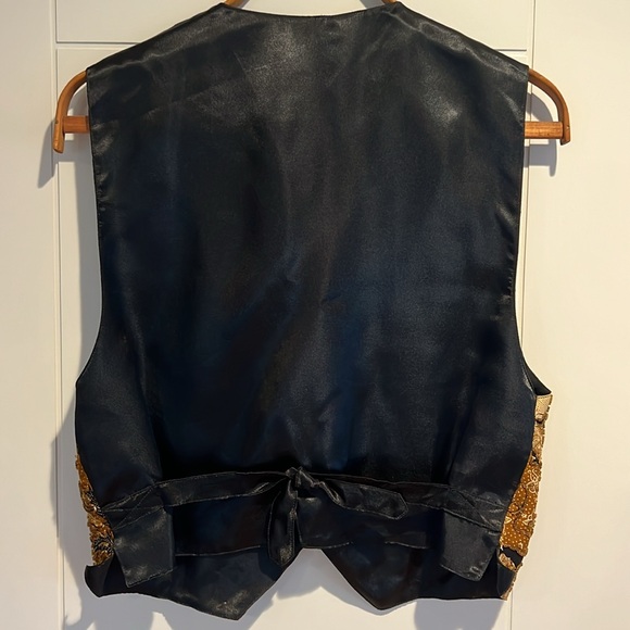 Ann Tjian for Kenar Vintage Beaded Button Down Vest SUPERB DESIGN AND Detailing - Picture 7 of 10